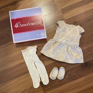 American Girl Brocade Holiday Dress with box